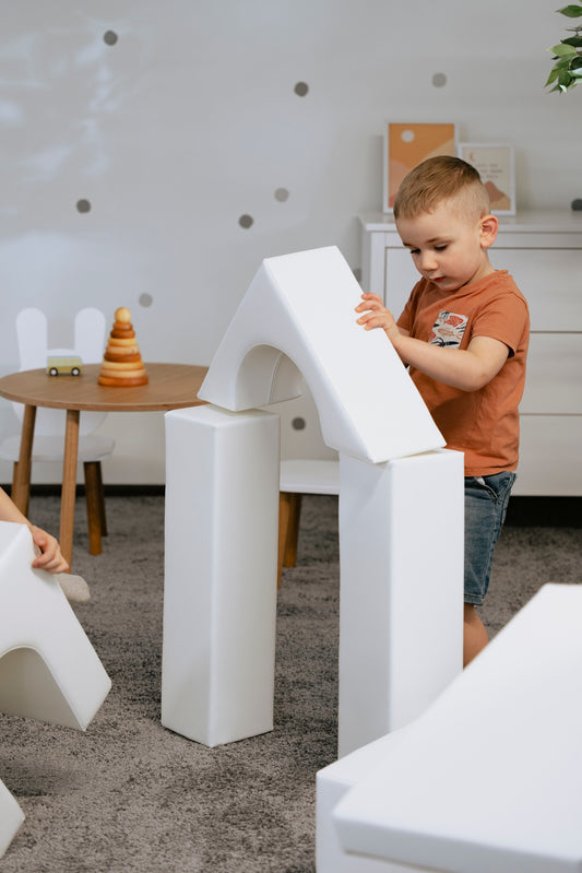 Soft Play 10 Foam Block Set - White Creativity