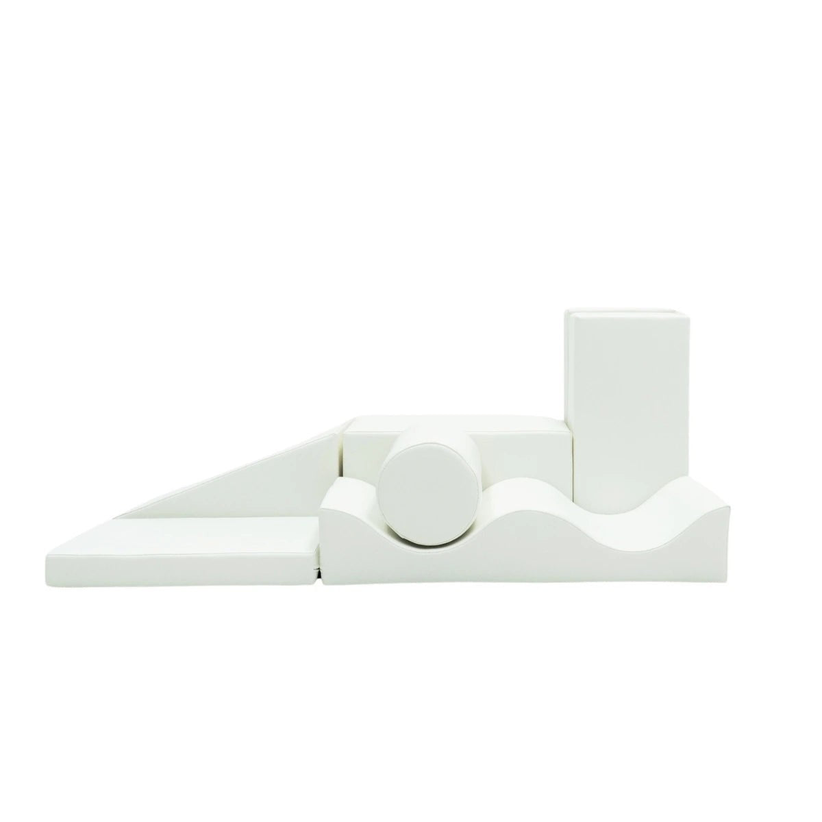 Soft Play 7 Foam Block Set - White Discoverer