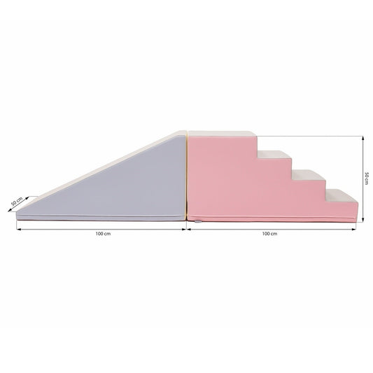 Soft Play Step and Slide Set - Pastel