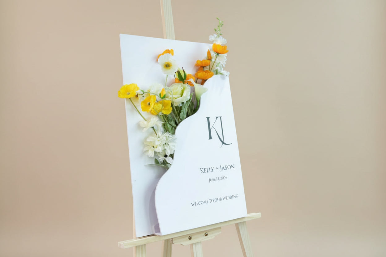Wave Flower Box Sign