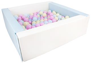 Ball Pit with 200 Balls - Pastel Blue/White
