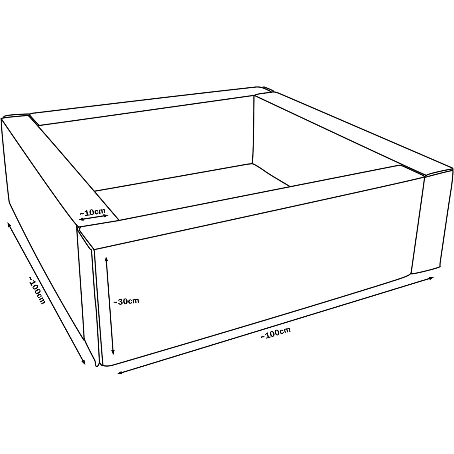 Ball Pit with 200 Balls - Pastel Blue