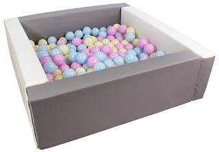 Ball Pit with 200 Balls - Grey/White