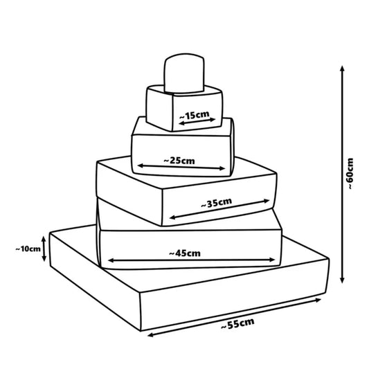 Pyramid Stacking Tower - Pastel Blue