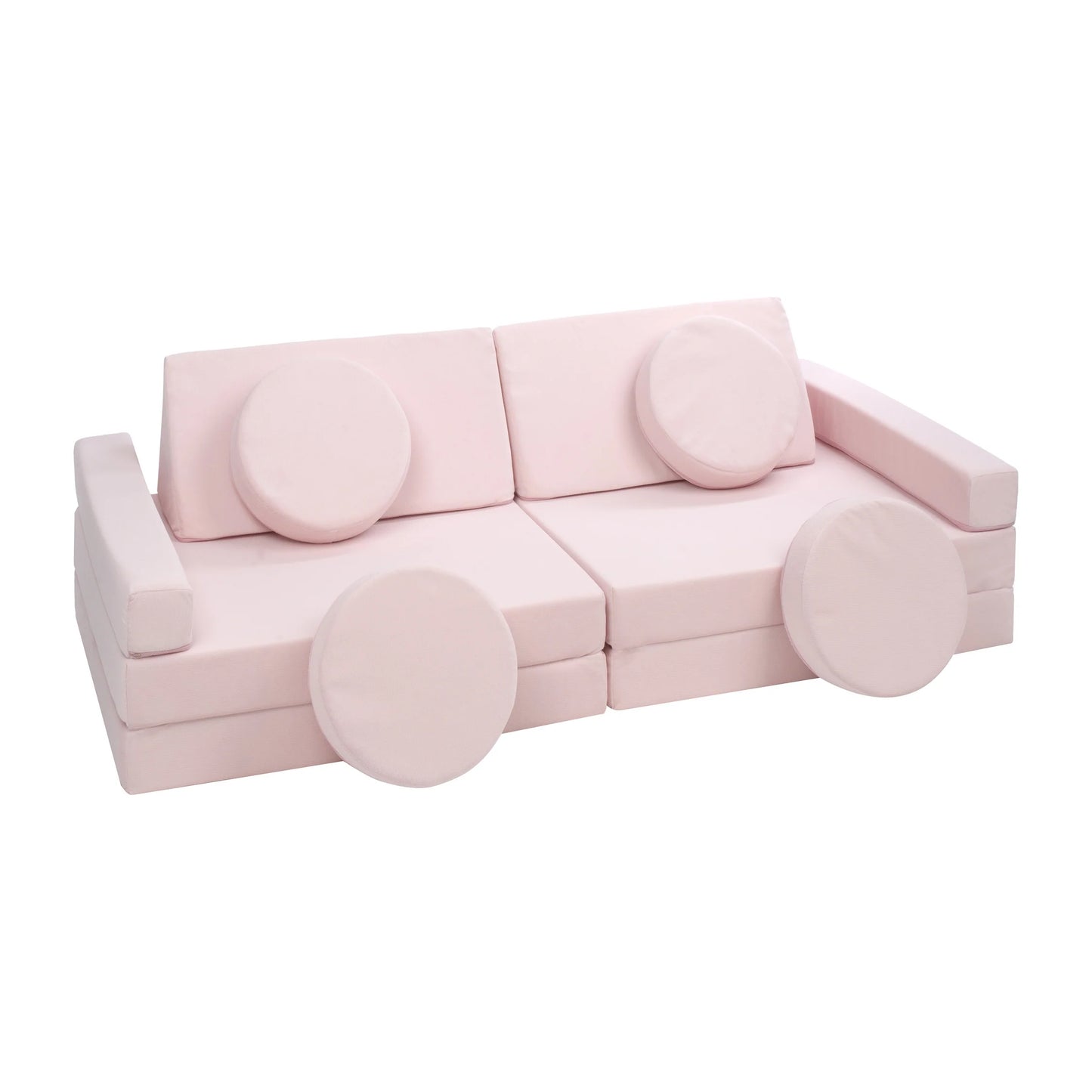 Modular Play Sofa - Pastel Pink