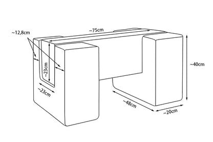 Beam with Velco  - White