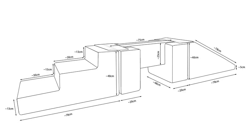 Beam, Step & Slide - Pastel Blue