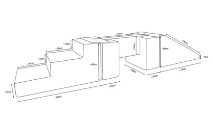 Beam, Step & Slide - Pastel Blue