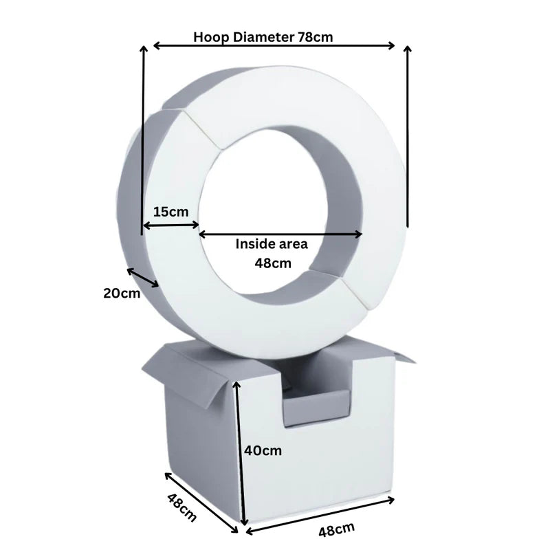 Hoop & Cube Only - Pastel Blue