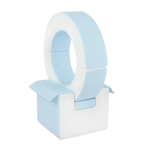 Hoop & Cube Only - Pastel Blue