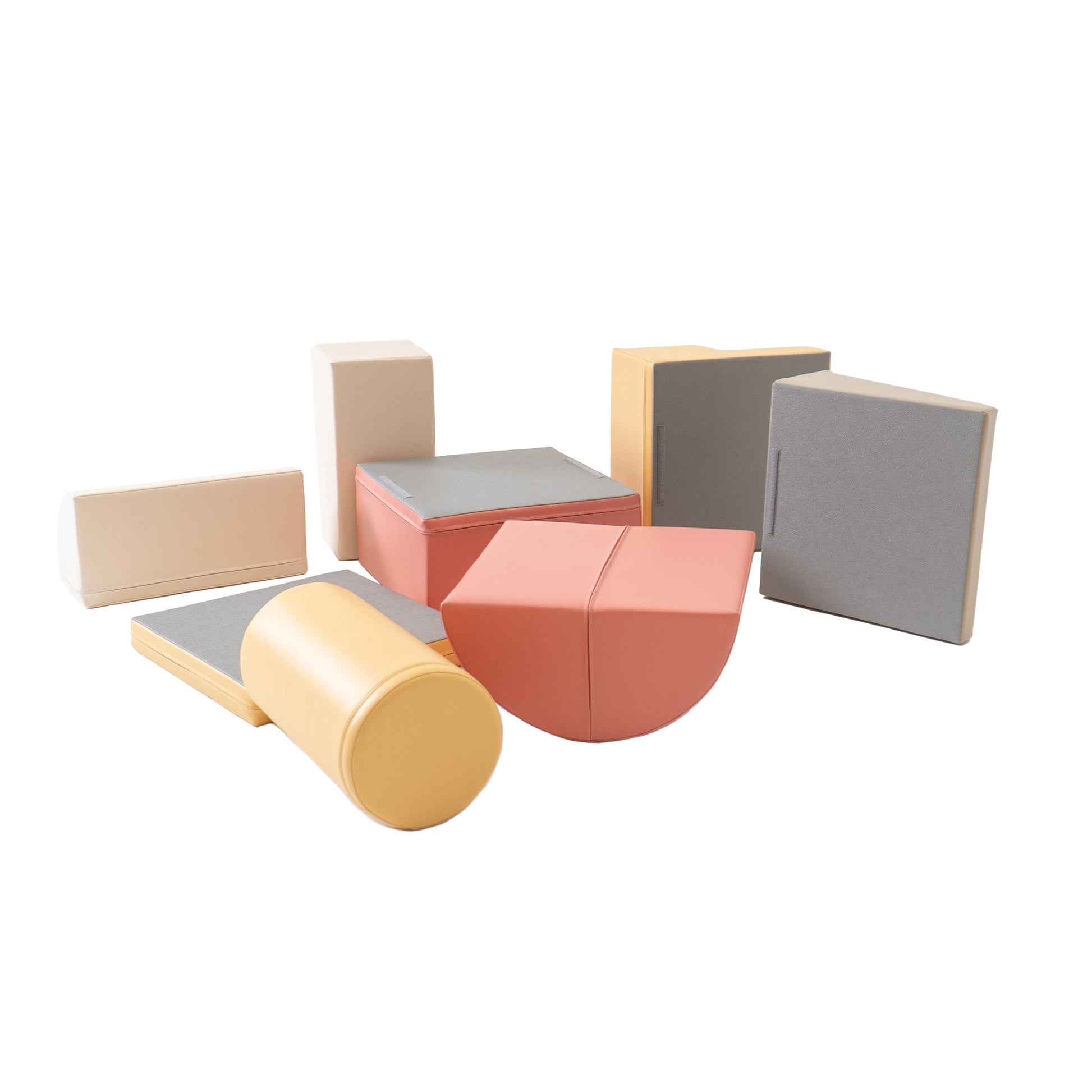 Soft Play 8 Foam Block Set - Pastel Pink Adventurer