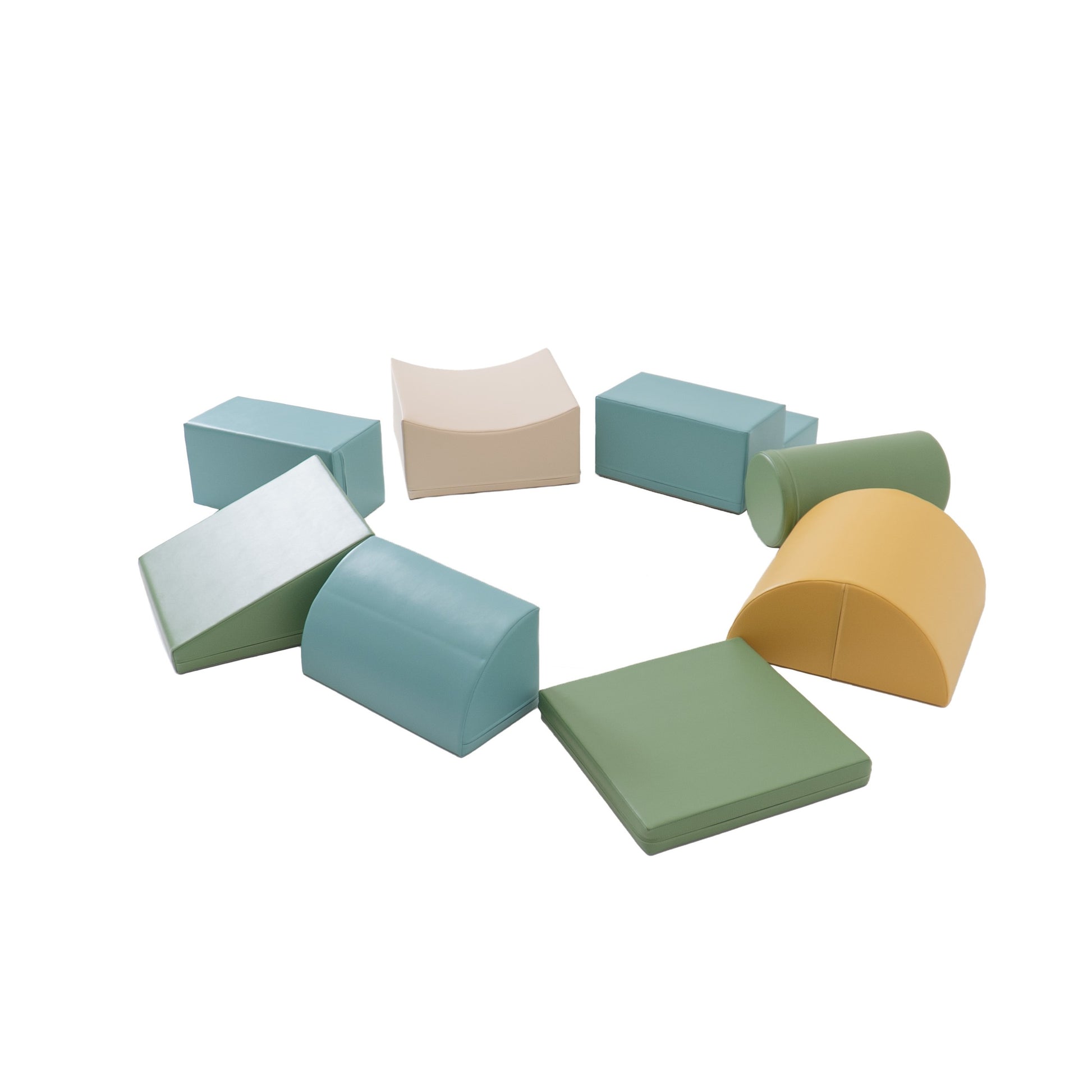 Soft Play 8 Foam Block Set - Pastel Turquoise Adventurer