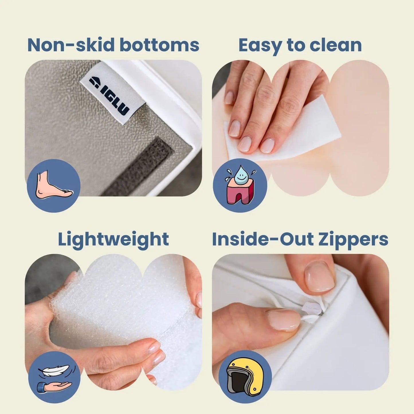 Soft Play 5 Foam Block Set - White Corner Climber