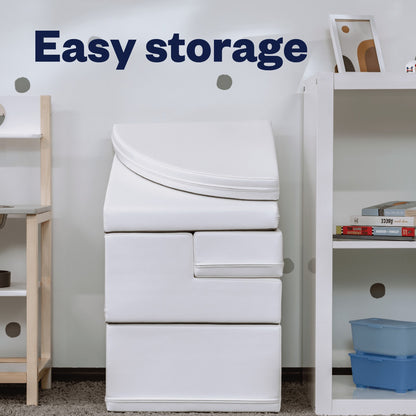 Soft Play 5 Foam Block Set - White Corner Climber