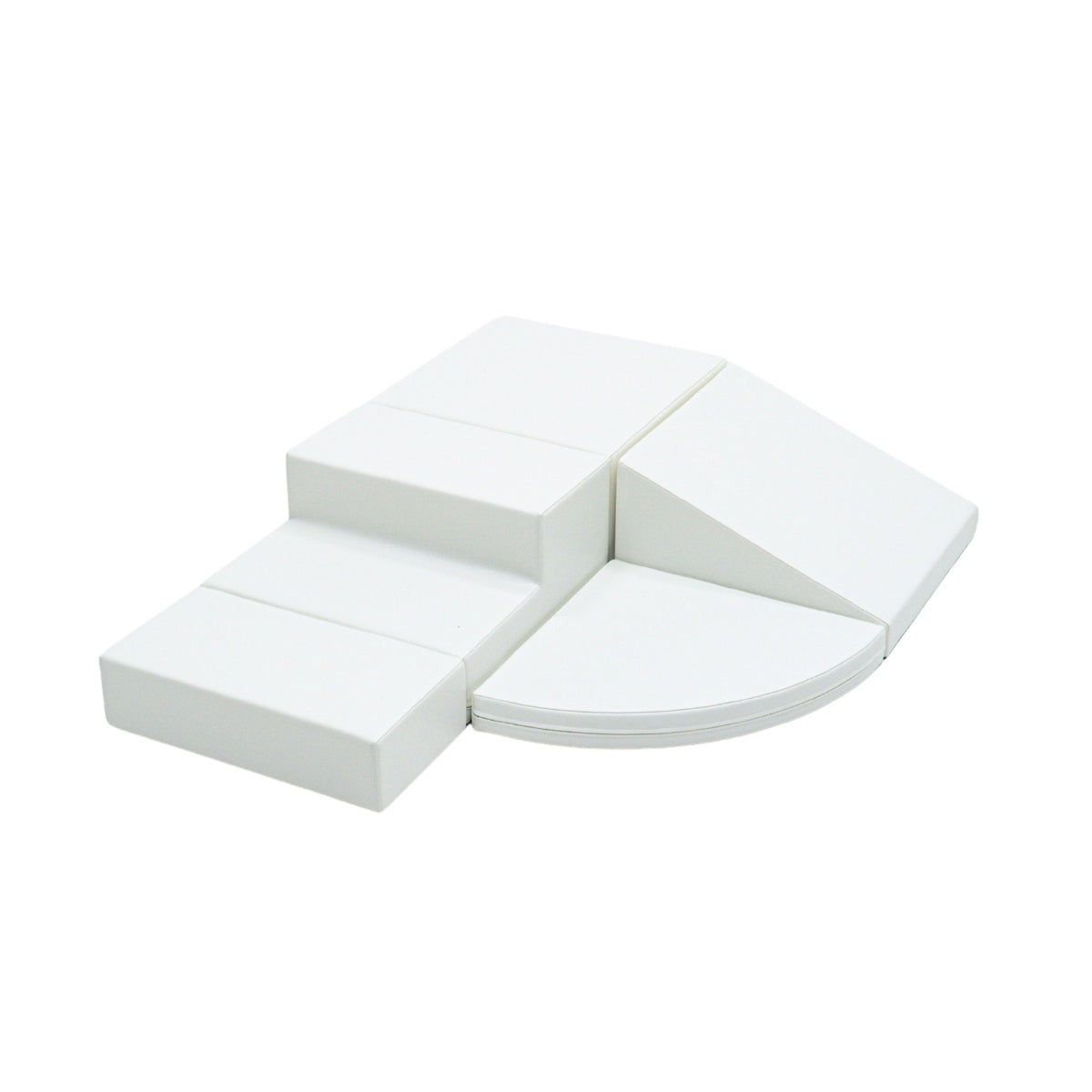 Soft Play 5 Foam Block Set - White Corner Climber
