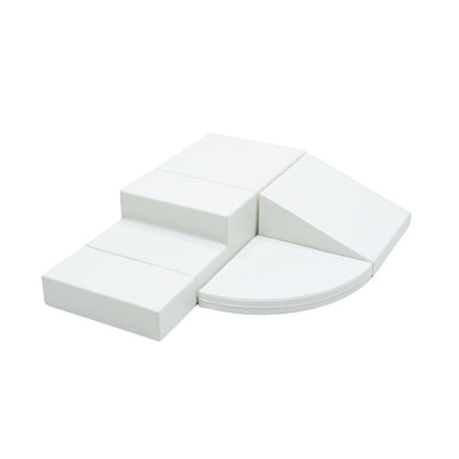 Soft Play 5 Foam Block Set - White Corner Climber