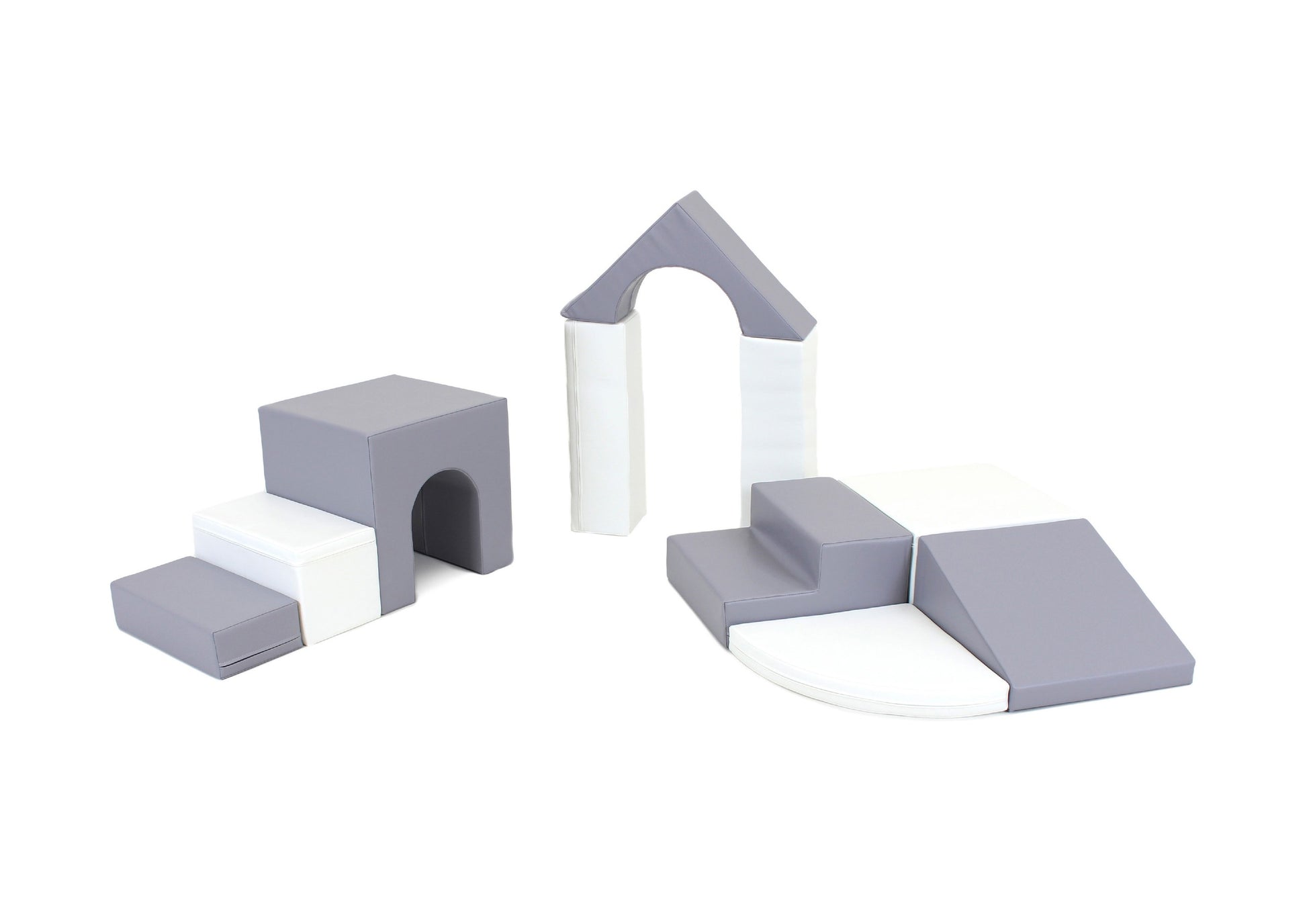 Soft Play 10 Foam Block Set - Grey & White Creativity