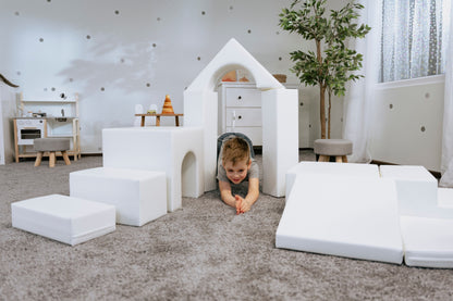 Soft Play 10 Foam Block Set - White Creativity