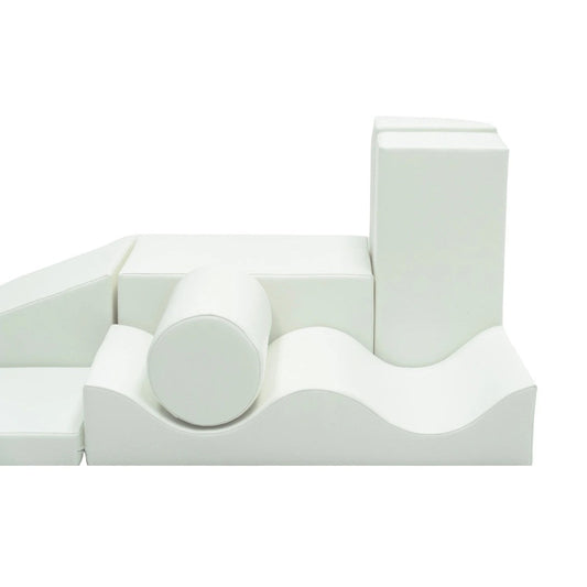Soft Play 7 Foam Block Set - White Discoverer