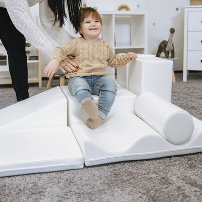 Soft Play 7 Foam Block Set - White Discoverer