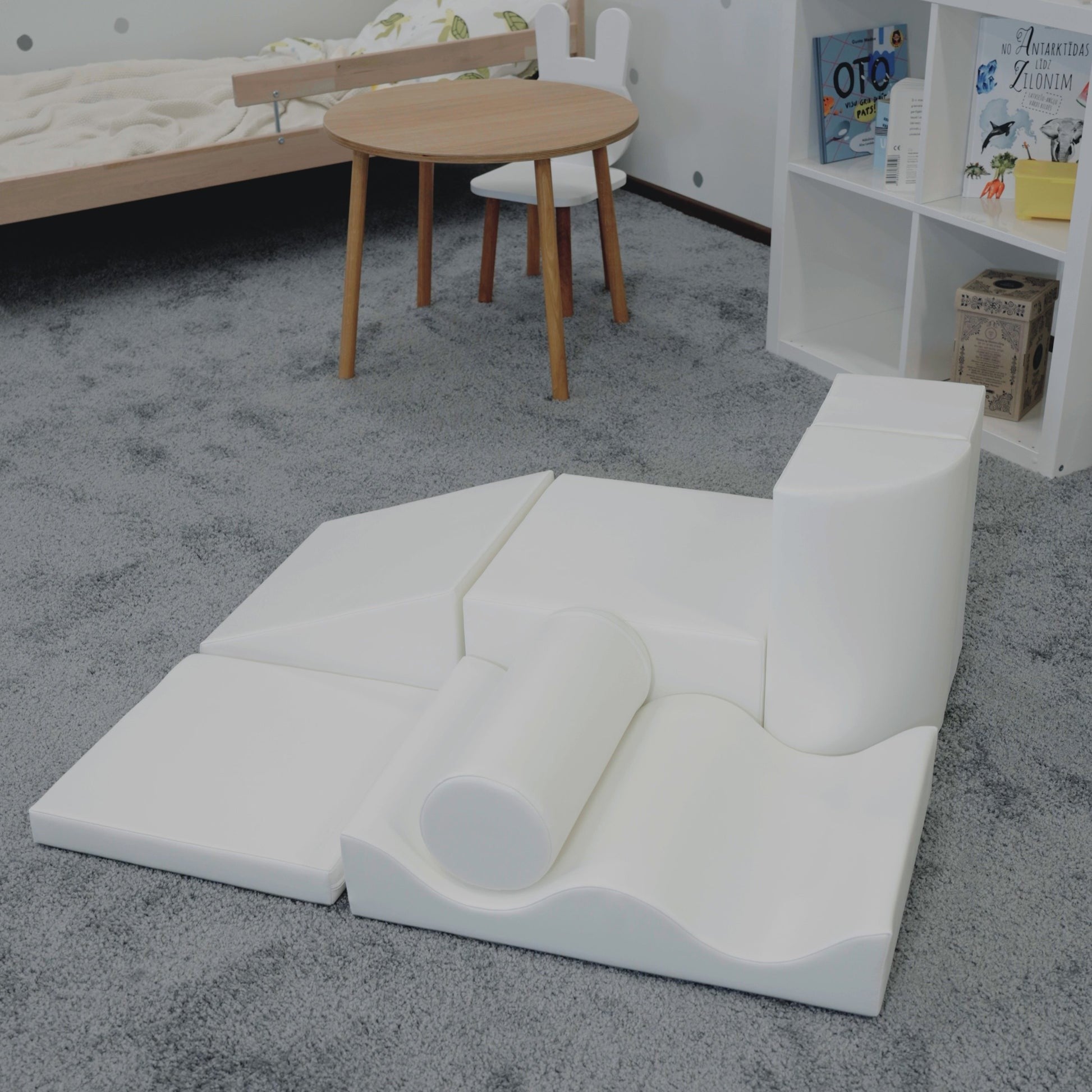 Soft Play 7 Foam Block Set - White Discoverer