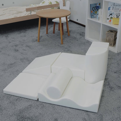 Soft Play 7 Foam Block Set - White Discoverer