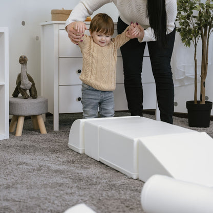 Soft Play 7 Foam Block Set - White Discoverer