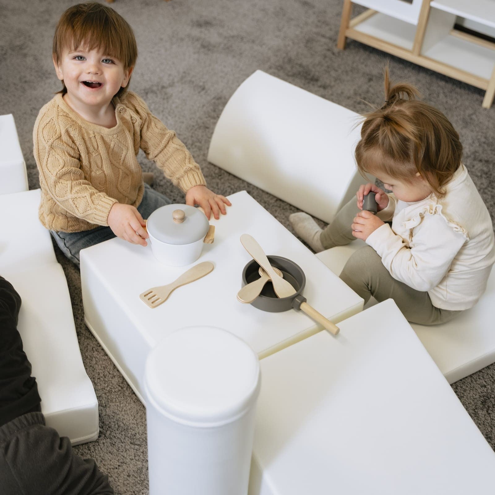 Soft Play 7 Foam Block Set - White Discoverer