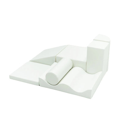 Soft Play 7 Foam Block Set - White Discoverer