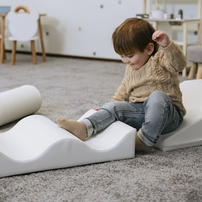 Soft Play 7 Foam Block Set - White Discoverer