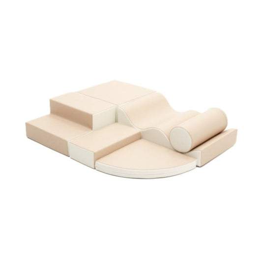 Soft Play 6 Foam Block Set - Beige Explorer