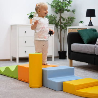 Soft Play 6 Foam Block Set - Light Multicolor Explorer