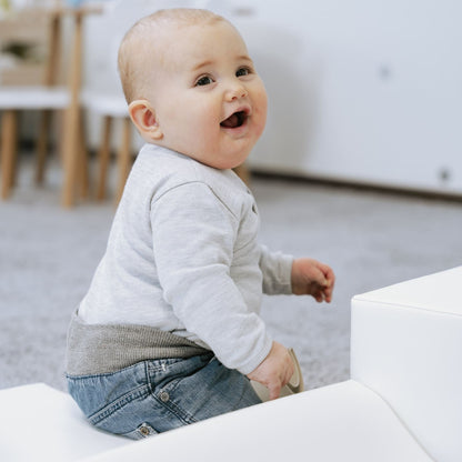 Soft Play 6 Foam Block Set - White Explorer