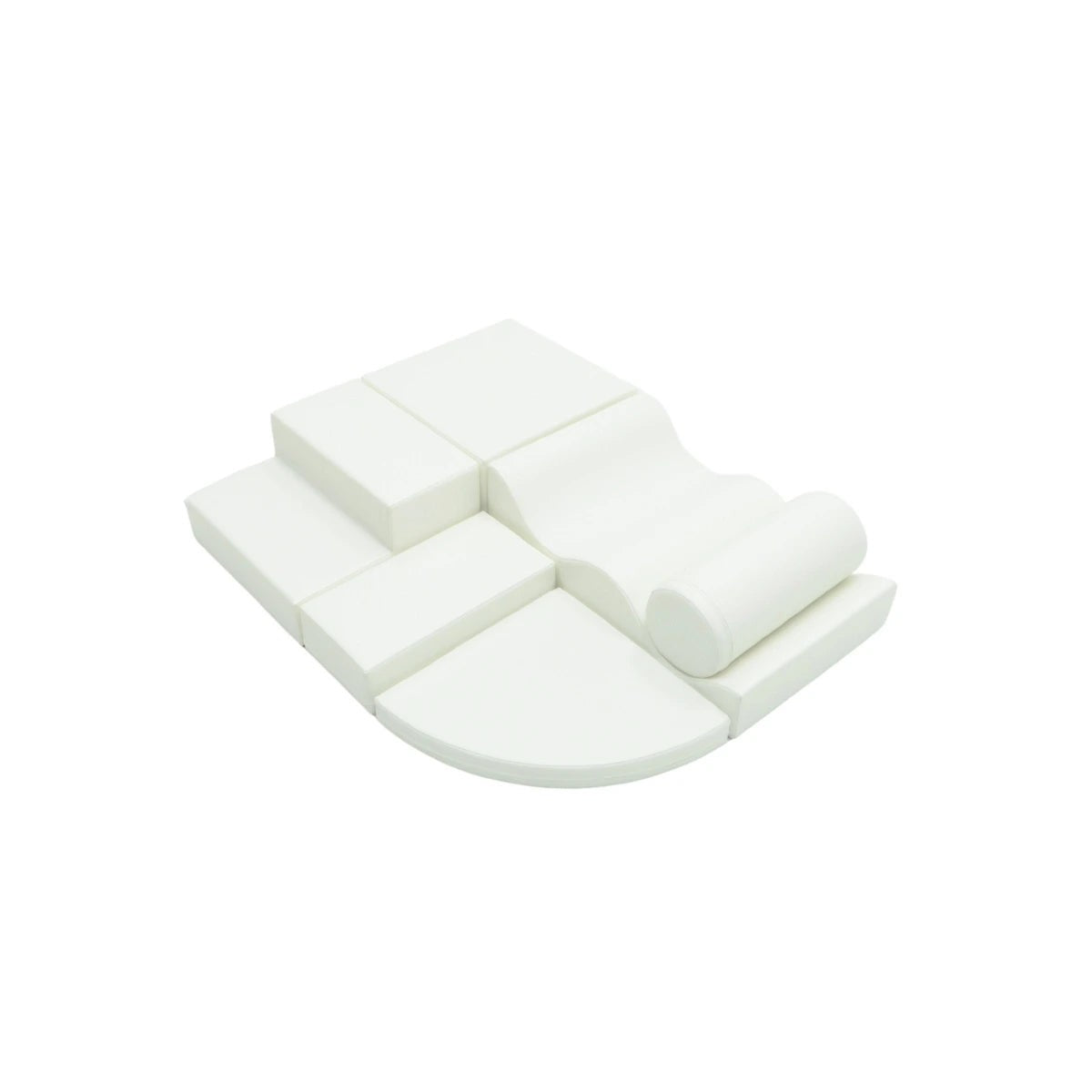 Soft Play 6 Foam Block Set - White Explorer
