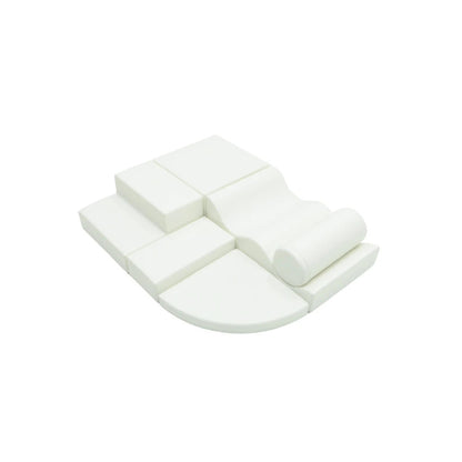 Soft Play 6 Foam Block Set - White Explorer