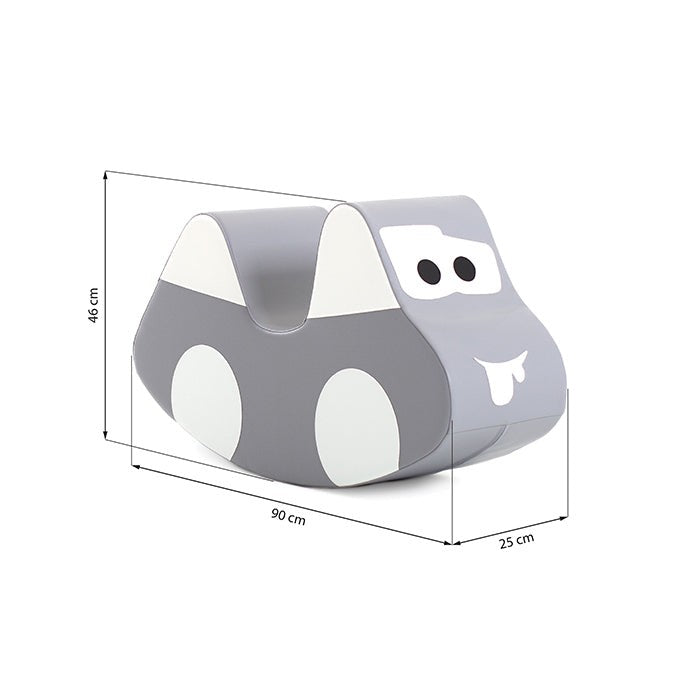 Soft Play Ride On Toy - Grey Car