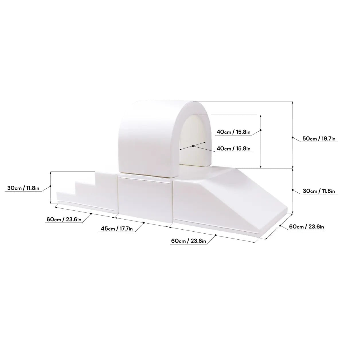 Soft Play Set Tunnel - White