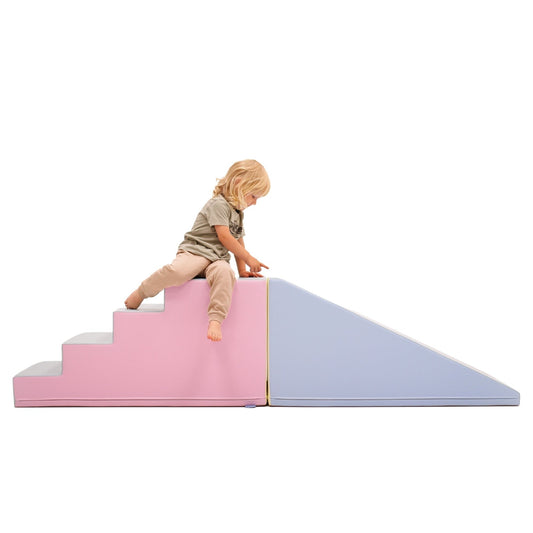 Soft Play Step and Slide Set - Pastel
