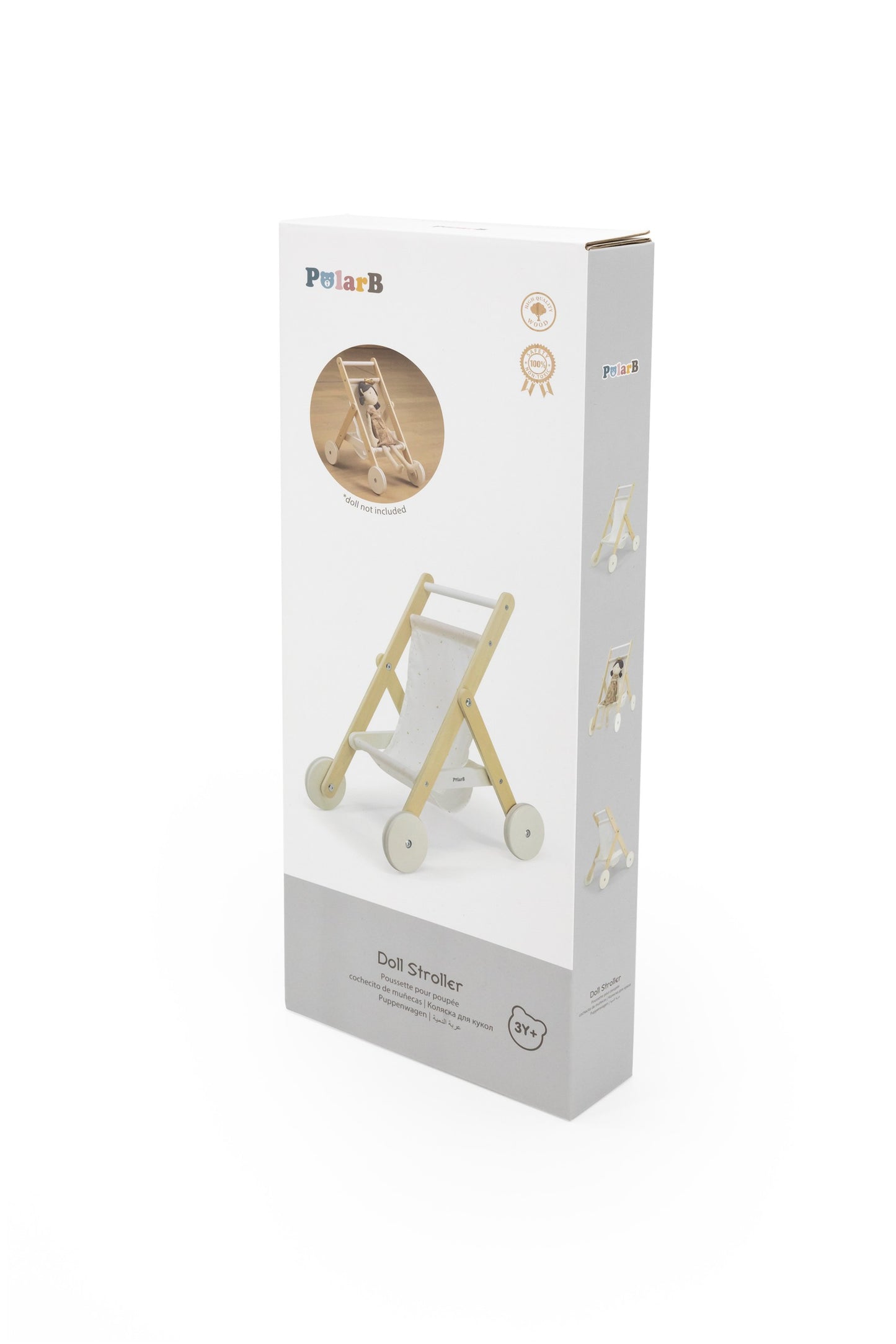 Wooden Doll Stroller